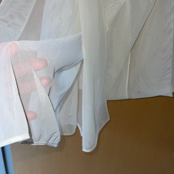 Tadashi Vintage Women Scarf One Size White Mesh Knit Casual - Picture 4 of 7